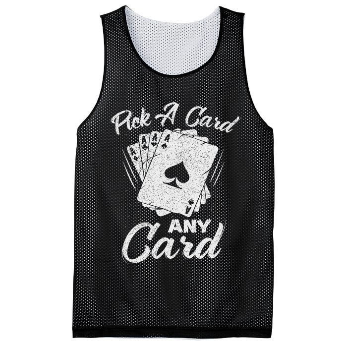 Magician Costume Card Tricks Pick A Card Any Card Mesh Reversible Basketball Jersey Tank