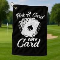 Magician Costume Card Tricks Pick A Card Any Card Golf Towel