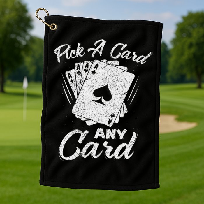 Magician Costume Card Tricks Pick A Card Any Card Golf Towel