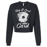 Magician Costume Card Tricks Pick A Card Any Card Cropped Pullover Crew