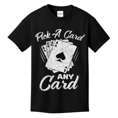 Magician Costume Card Tricks Pick A Card Any Card Kids T-Shirt