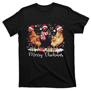 Merry Chickmas Christmas Chicken Coquette Chicken Mom Lover T-Shirt