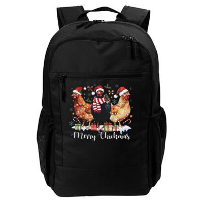 Merry Chickmas Christmas Chicken Coquette Chicken Mom Lover Daily Commute Backpack