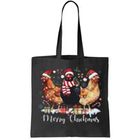 Merry Chickmas Christmas Chicken Coquette Chicken Mom Lover Tote Bag