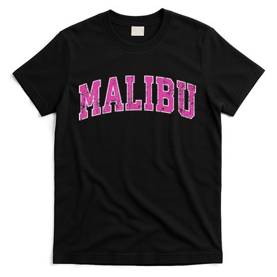 Malibu California Ca Vintage Sports Design Pink Design T-Shirt