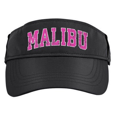 Malibu California Ca Vintage Sports Design Pink Design Adult Drive Performance Visor