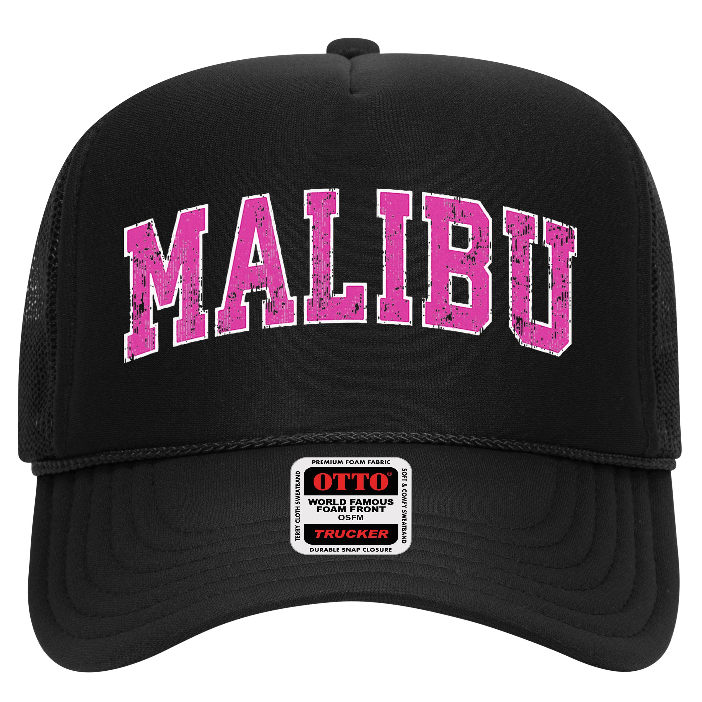 Malibu California Ca Vintage Sports Design Pink Design Hat