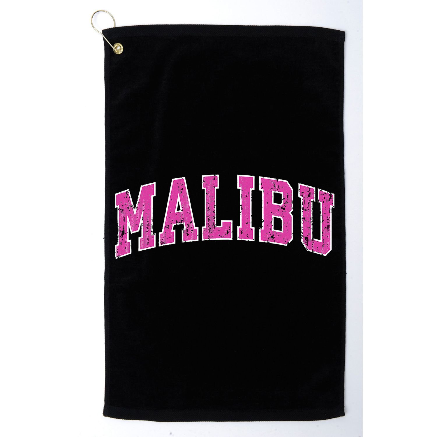 Malibu California Ca Vintage Sports Design Pink Design Golf Towel