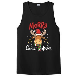 Merry Christmas Christmoose Moose Reindeer Antler Funny Gift Meaningful Gift PosiCharge Competitor Tank