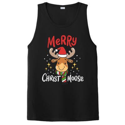 Merry Christmas Christmoose Moose Reindeer Antler Funny Gift Meaningful Gift PosiCharge Competitor Tank