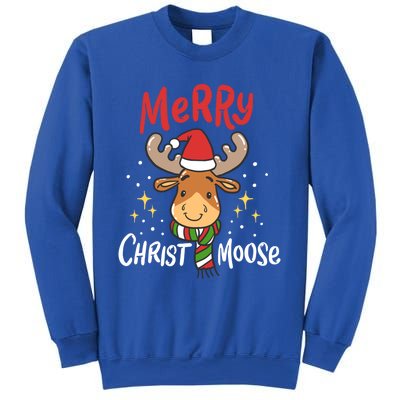 Merry Christmas Christmoose Moose Reindeer Antler Funny Gift Meaningful Gift Sweatshirt