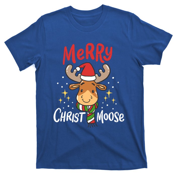 Merry Christmas Christmoose Moose Reindeer Antler Funny Gift Meaningful Gift T-Shirt