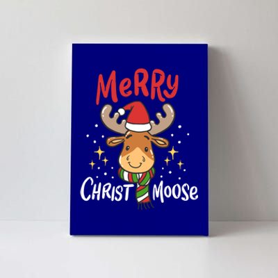 Merry Christmas Christmoose Moose Reindeer Antler Funny Gift Meaningful Gift Canvas