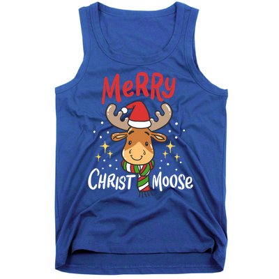 Merry Christmas Christmoose Moose Reindeer Antler Funny Gift Meaningful Gift Tank Top