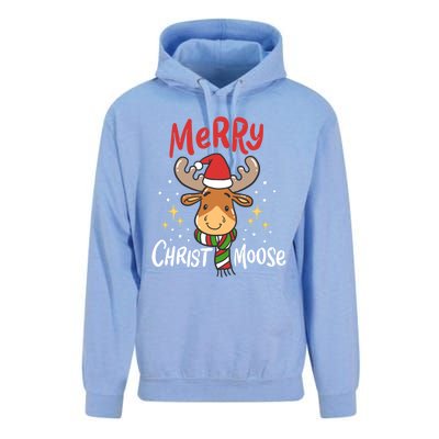 Merry Christmas Christmoose Moose Reindeer Antler Funny Gift Meaningful Gift Unisex Surf Hoodie