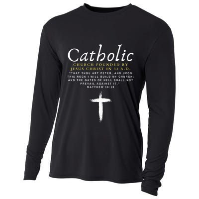Motivational Catholic Church History Uplifting Pun Cooling Performance Long Sleeve Crew