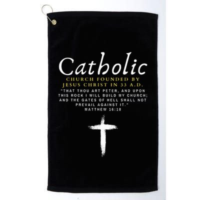 Motivational Catholic Church History Uplifting Pun Golf Towel
