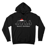 Meowy Catmas Cat Christmas Cute Kitten Cats Santa Hat Xmas Hoodie