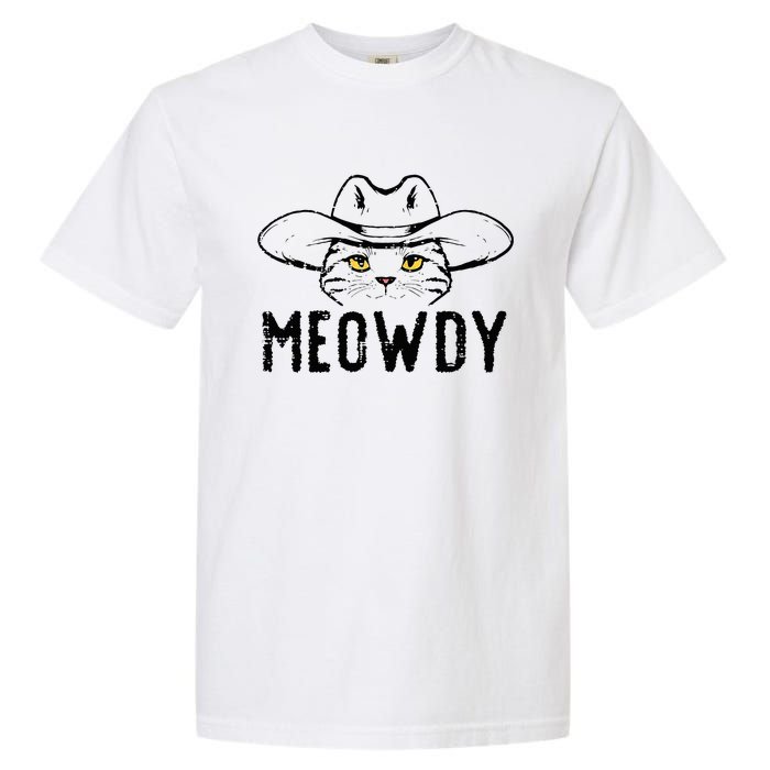 Meowdy Cat Cowboy Funny Meme Country Texas Garment-Dyed Heavyweight T-Shirt