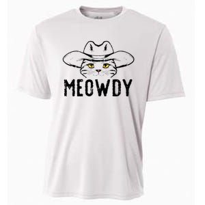 Meowdy Cat Cowboy Funny Meme Country Texas Cooling Performance Crew T-Shirt