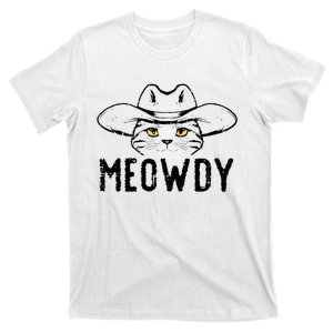 Meowdy Cat Cowboy Funny Meme Country Texas T-Shirt