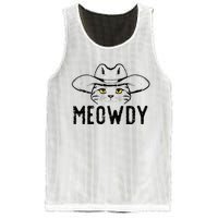 Meowdy Cat Cowboy Funny Meme Country Texas Mesh Reversible Basketball Jersey Tank