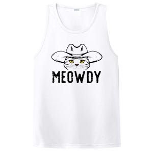 Meowdy Cat Cowboy Funny Meme Country Texas PosiCharge Competitor Tank