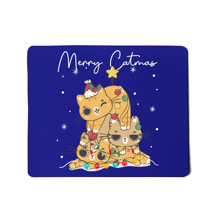 Merry Catmas Cat Christmas Tree Cats Dad Mom Meowy Xmas Gift Mousepad