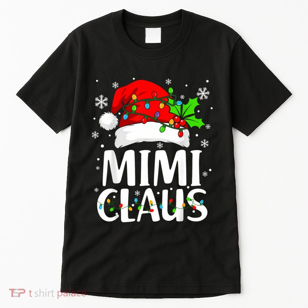 Mimi Claus Christmas Lights Pajama Family Matching Tall T-Shirt