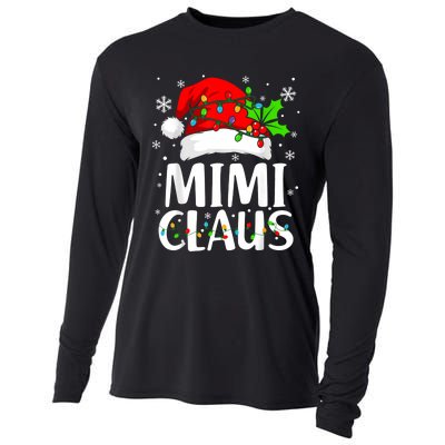 Mimi Claus Christmas Lights Pajama Family Matching Cooling Performance Long Sleeve Crew