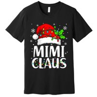 Mimi Claus Christmas Lights Pajama Family Matching Premium T-Shirt