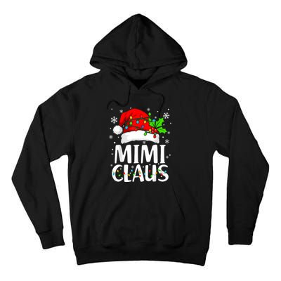 Mimi Claus Christmas Lights Pajama Family Matching Tall Hoodie