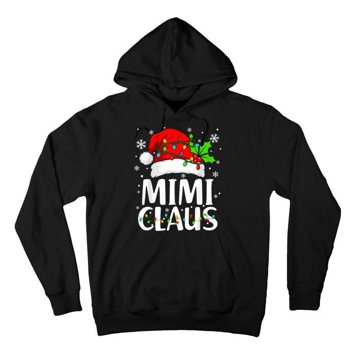 Mimi Claus Christmas Lights Pajama Family Matching Tall Hoodie