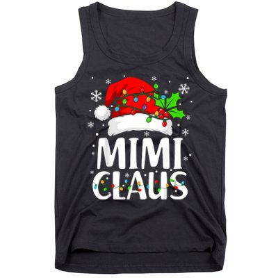 Mimi Claus Christmas Lights Pajama Family Matching Tank Top