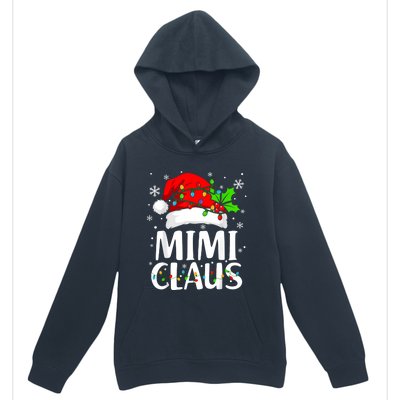 Mimi Claus Christmas Lights Pajama Family Matching Urban Pullover Hoodie