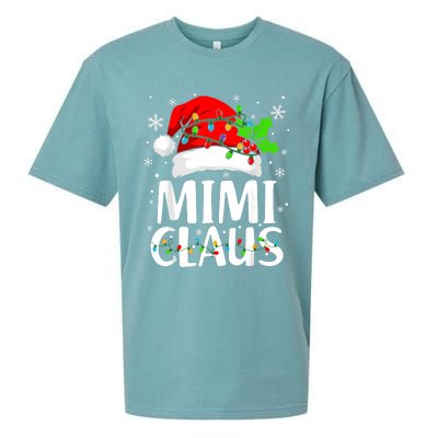 Mimi Claus Christmas Lights Pajama Family Matching Sueded Cloud Jersey T-Shirt