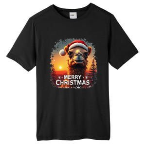 Merry Christmas Camel Ride Lovers Desert Camel Head Tall Fusion ChromaSoft Performance T-Shirt