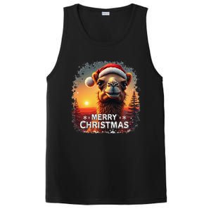 Merry Christmas Camel Ride Lovers Desert Camel Head PosiCharge Competitor Tank