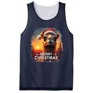 Merry Christmas Camel Ride Lovers Desert Camel Head Mesh Reversible Basketball Jersey Tank