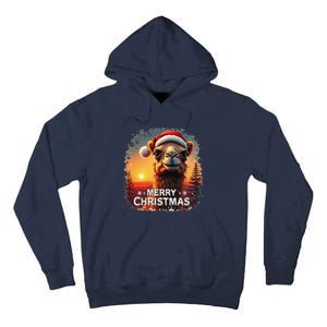 Merry Christmas Camel Ride Lovers Desert Camel Head Tall Hoodie