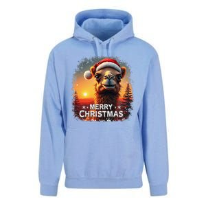 Merry Christmas Camel Ride Lovers Desert Camel Head Unisex Surf Hoodie