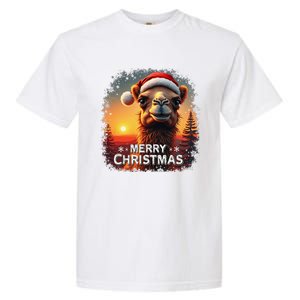 Merry Christmas Camel Ride Lovers Desert Camel Head Garment-Dyed Heavyweight T-Shirt