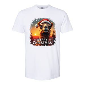 Merry Christmas Camel Ride Lovers Desert Camel Head Softstyle CVC T-Shirt