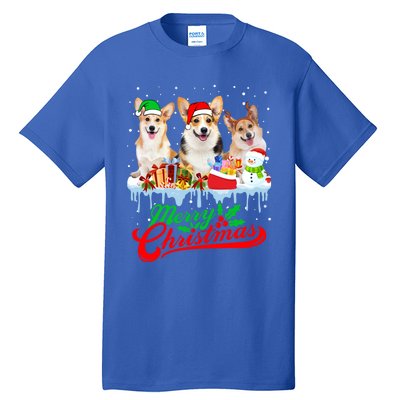 Merry Christmas Corgi Dog Funny Xmas Puppy Lover Gift Tall T-Shirt