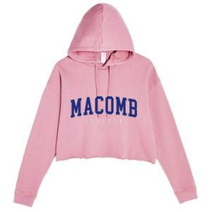 Macomb Community College Crop Fleece Hoodie