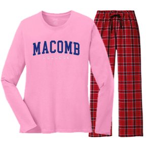 Macomb Community College Women's Long Sleeve Flannel Pajama Set 