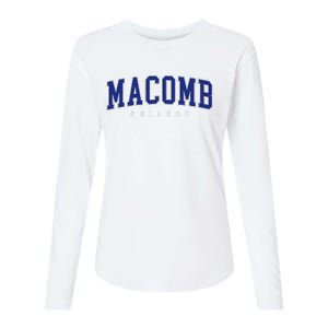 Macomb Community College Womens Cotton Relaxed Long Sleeve T-Shirt