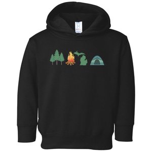 Michigan Camping Canoeing And Hiking Nature Toddler Hoodie