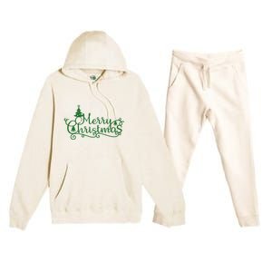 Merry Christmas Cute Gift Premium Hooded Sweatsuit Set