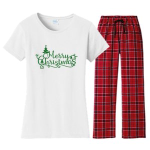 Merry Christmas Cute Gift Women's Flannel Pajama Set